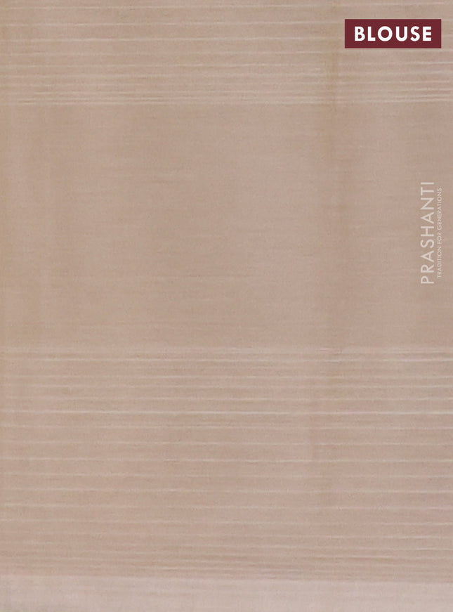 Nithyam cotton saree beige with allover checks & thread woven buttas in borderless style