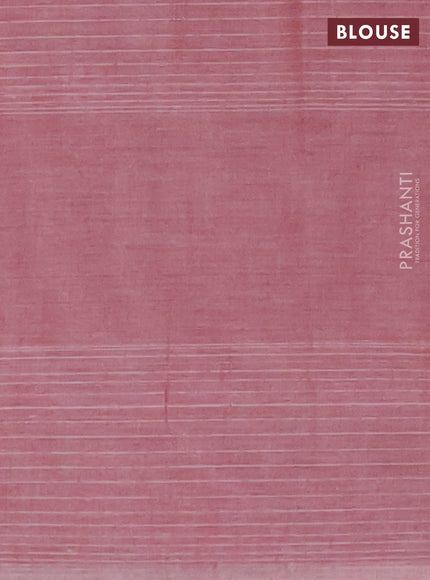 Nithyam cotton saree pastel maroon with allover checks & thread woven buttas in borderless style