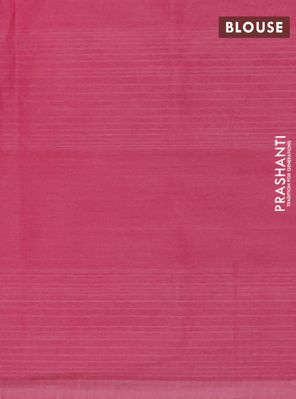 Nithyam cotton saree magenta pink with allover checks & thread woven buttas in borderless style