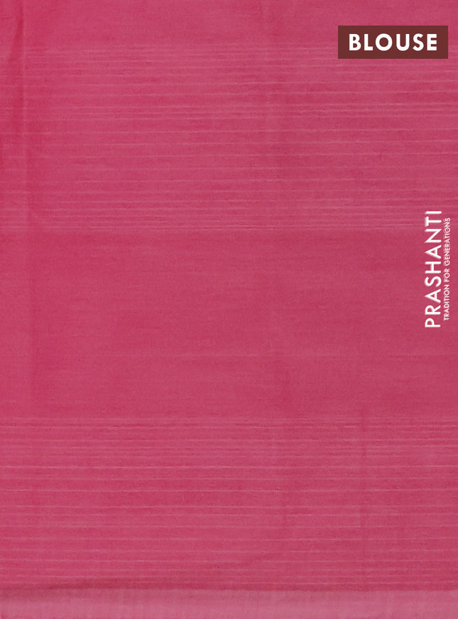 Nithyam cotton saree magenta pink with allover checks & thread woven buttas in borderless style