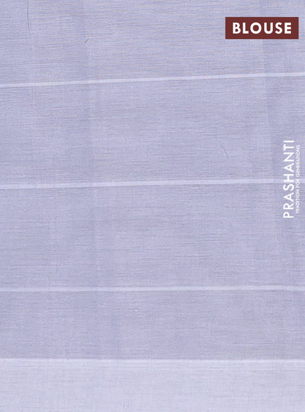 Nithyam cotton saree grey with allover checks & thread buttas in borderless style