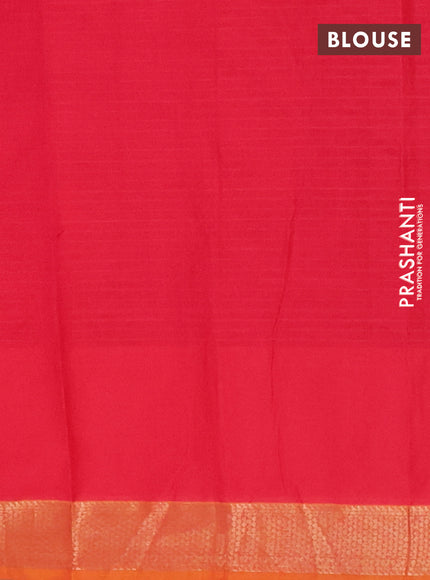 Nithyam cotton saree pink and dual shade of yellow with allover checks & thread buttas and zari woven border