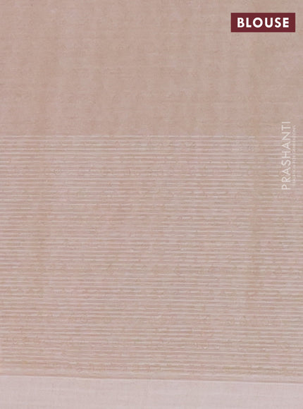 Nithyam cotton saree pink shade and beige with self emboss & thread woven buttas and simple border