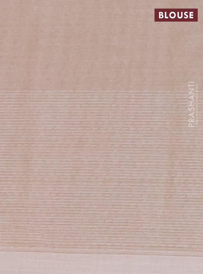 Nithyam cotton saree pink shade and beige with self emboss & thread woven buttas and simple border