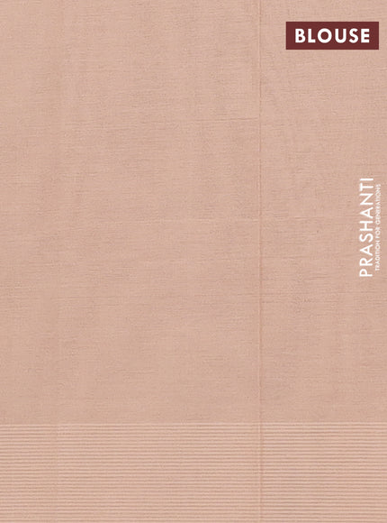 Nithyam cotton saree sandal with allover thread weaves and thread woven butta border