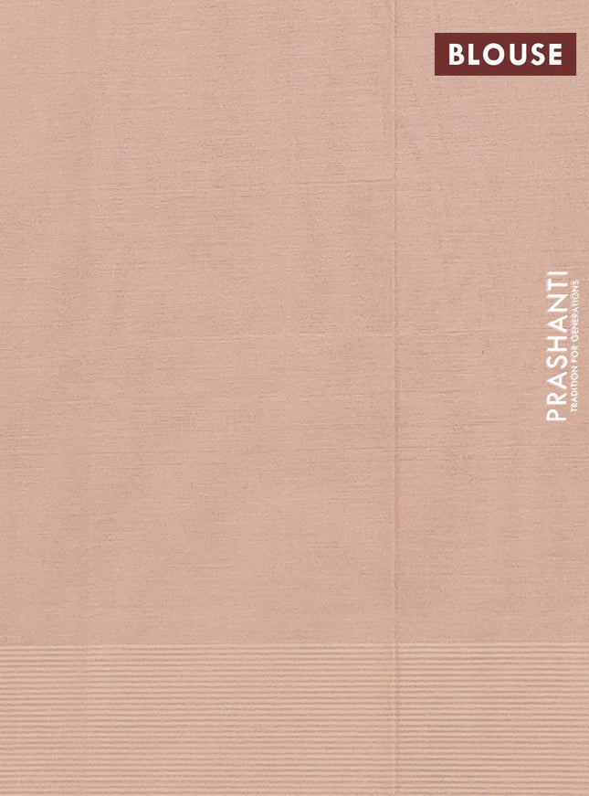 Nithyam cotton saree sandal with allover thread weaves and thread woven butta border