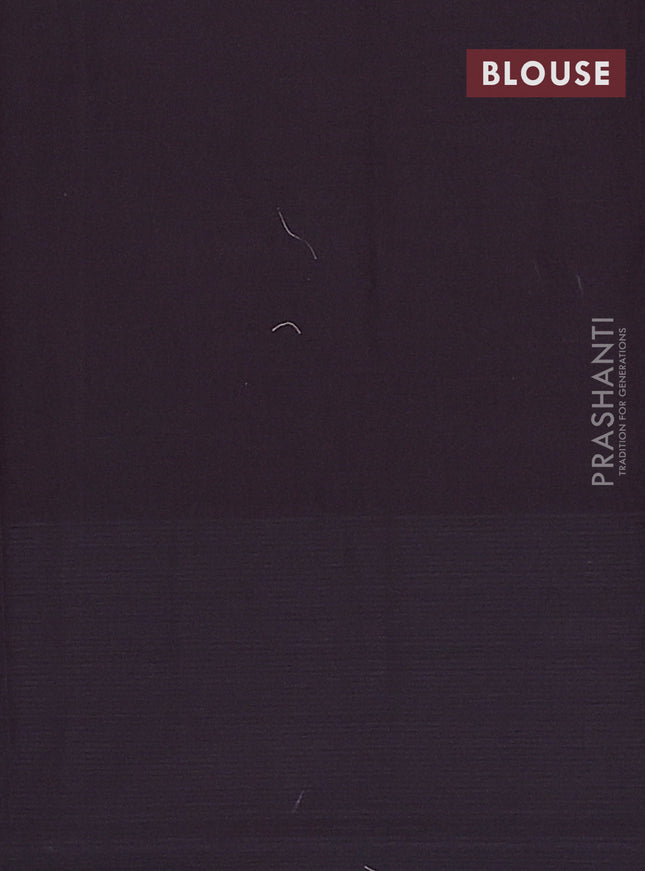 Nithyam cotton saree brown with allover thread weaves and thread woven butta border