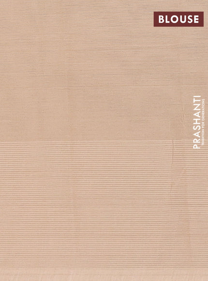 Nithyam cotton saree sandal with allover thread weaves and thread woven butta border