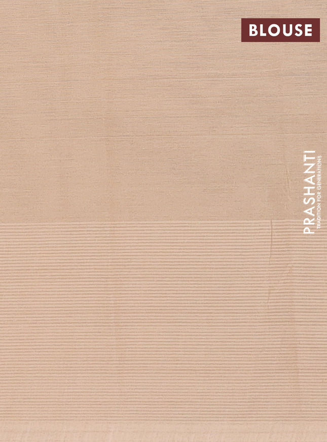 Nithyam cotton saree sandal with allover thread weaves and thread woven butta border