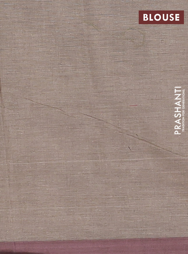 Nithyam cotton saree grey with allover thread weaves and simple border