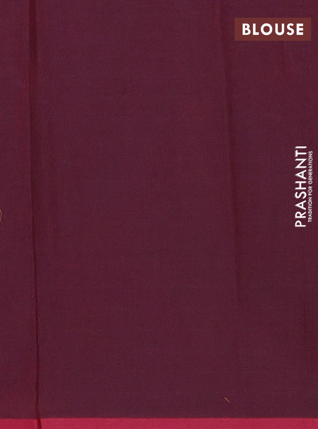 Nithyam cotton saree maroon with allover thread weaves and simple border