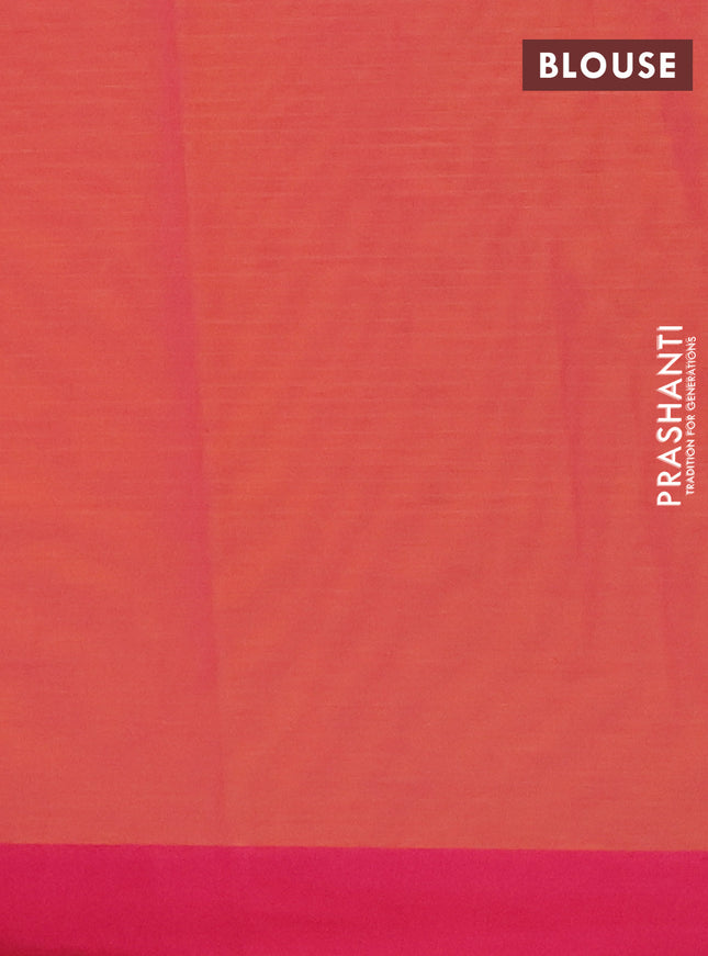 Nithyam cotton saree dual shade of pink and pink with allover thread weaves and simple border