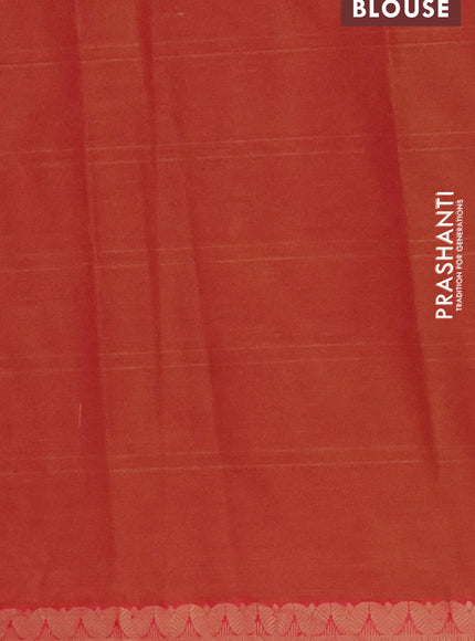 Nithyam cotton saree maroon and red with thread woven buttas and thread woven border