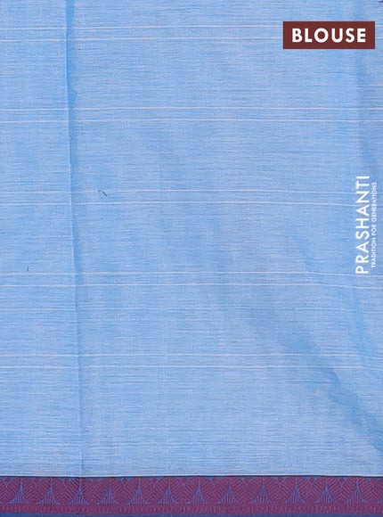 Nithyam cotton saree grey and black with thread woven buttas and thread woven border