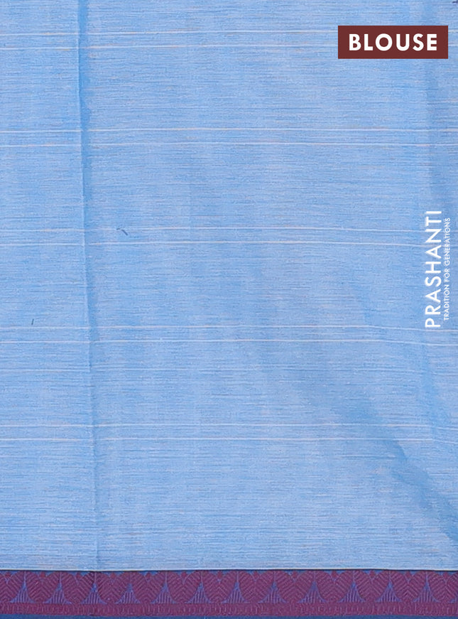 Nithyam cotton saree grey and black with thread woven buttas and thread woven border