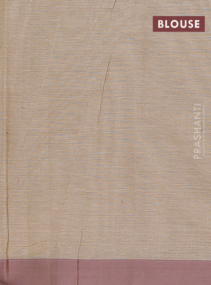 Nithyam cotton saree beige with allover thread weaves and simple border