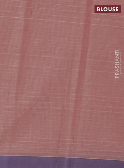 Nithyam cotton saree pastel brown and grey with allover thread weaves & buttas and simple border