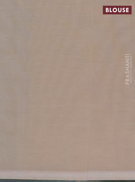 Nithyam cotton saree pastel green with thread woven buttas in borderless style