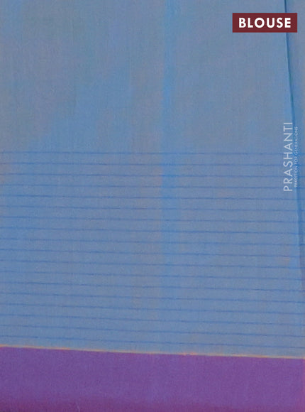 Nithyam cotton saree dual shade of blue and dual shade of maroon with thread woven buttas and simple border