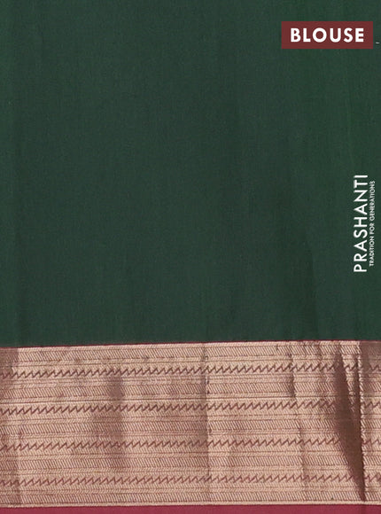 Nithyam cotton saree green and dual shade of pink with allover self emboss & thread woven buttas and thread woven border
