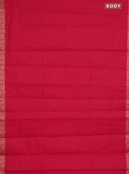 Coimbatore cotton saree pink with allover self emboss and thread woven border