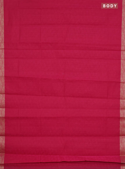 Coimbatore cotton saree pink with allover self emboss and thread woven border