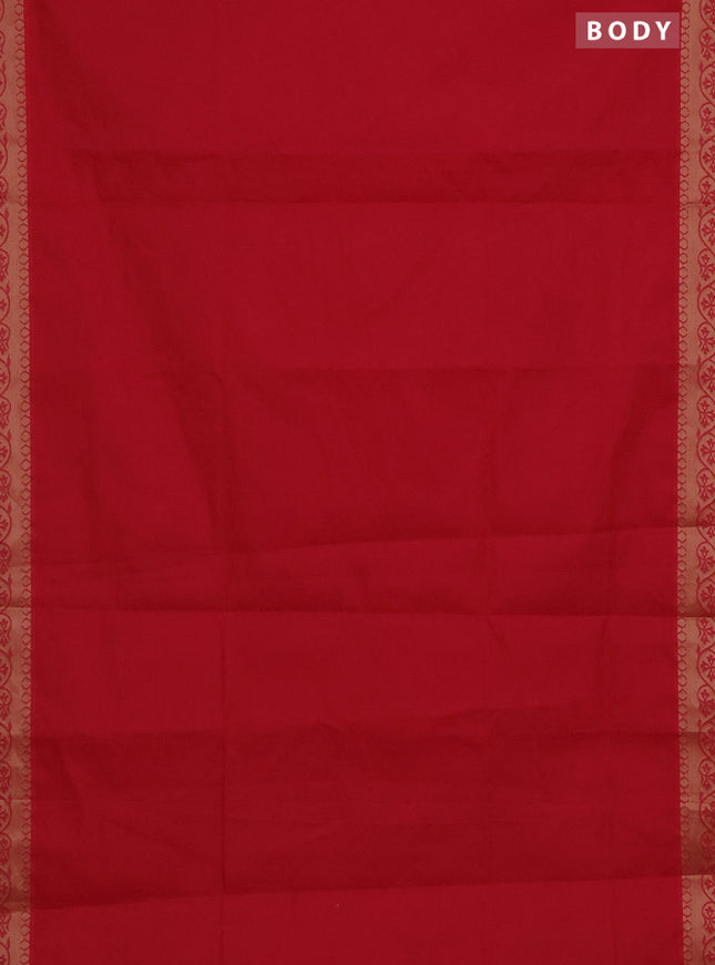 Coimbatore cotton saree pink with allover self emboss and thread woven border