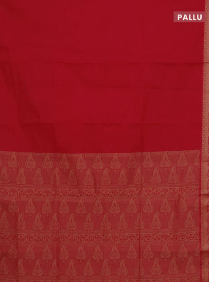 Coimbatore cotton saree pink with allover self emboss and thread woven border