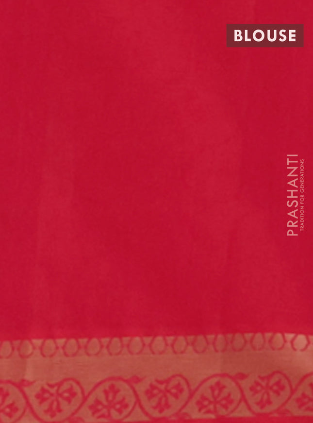 Coimbatore cotton saree pink with allover self emboss and thread woven border