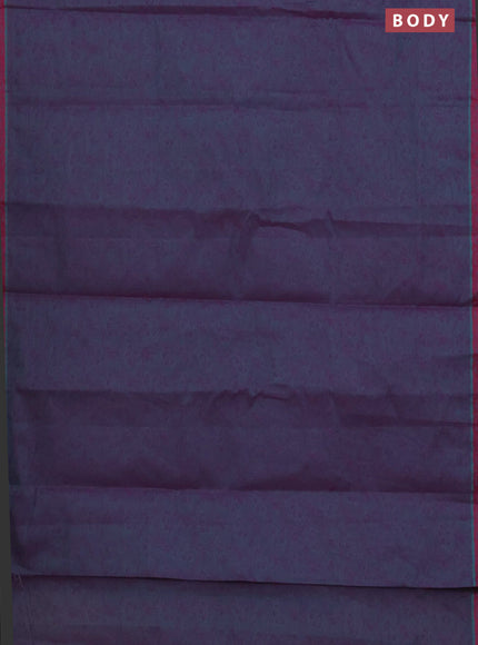 Coimbatore cotton saree dual shade of bluish purple and pink with allover self emboss and thread woven border