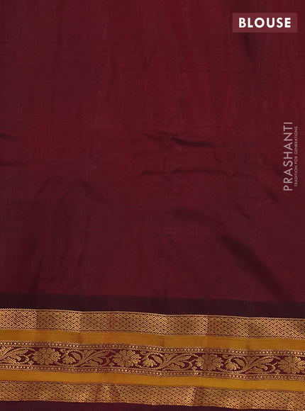 Gadwal silk cotton saree pink and maroon with zari woven buttas and zari woven border