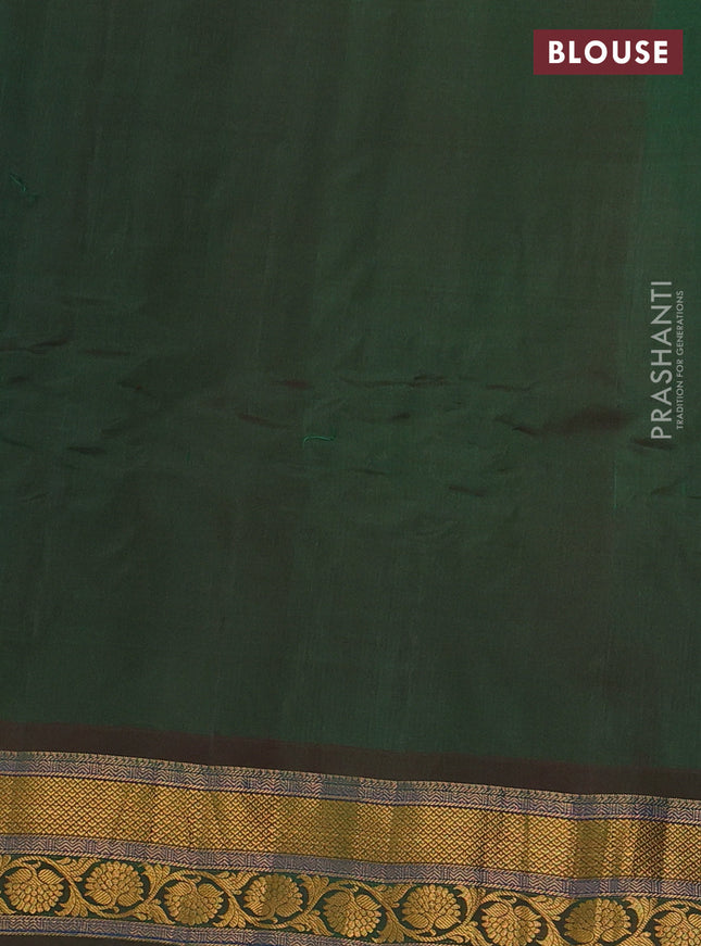 Gadwal silk cotton saree dual shade of teal green and dual shade of maroon with allover zari woven paisley buttas and zari woven border