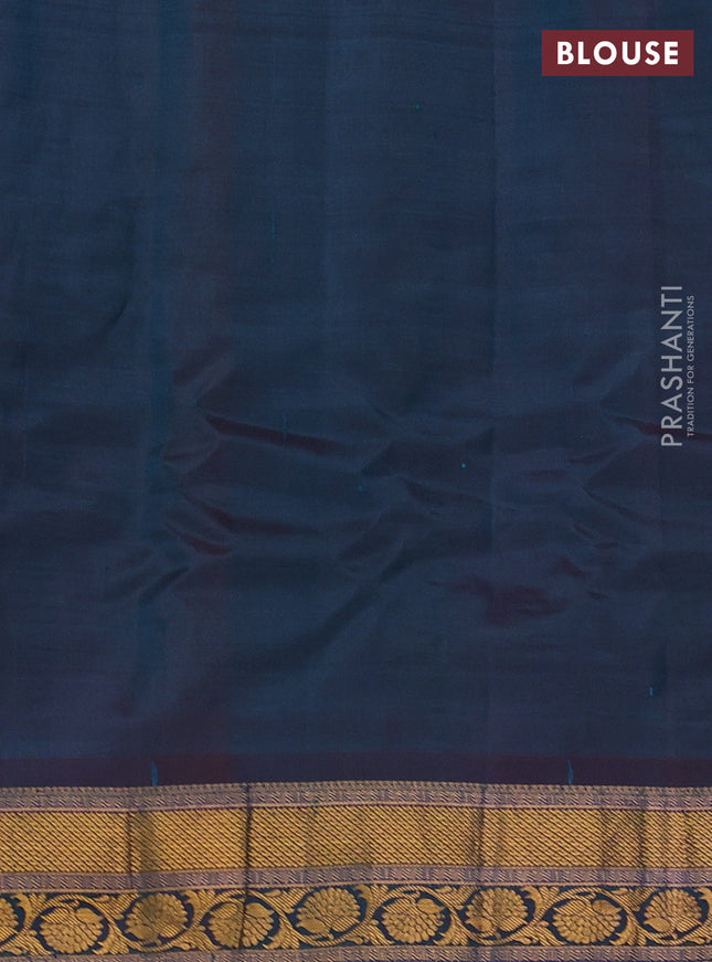 Gadwal silk cotton saree teal blue and dual shade of maroon with allover zari woven paisley buttas and zari woven border
