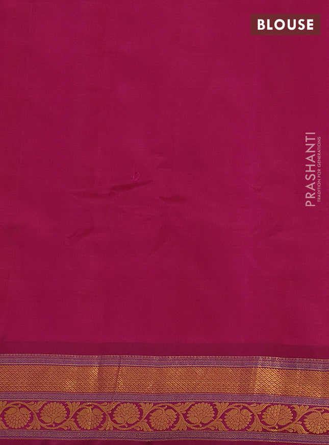 Gadwal silk cotton saree dual shade of pink and dark pink with allover zari woven paisley buttas and zari woven border