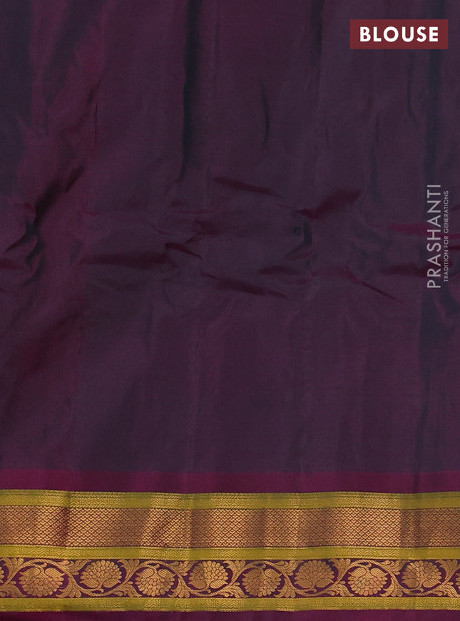 Gadwal silk cotton saree dual shade of teal blue and dual shade of pink with allover zari woven paisley buttas and zari woven border