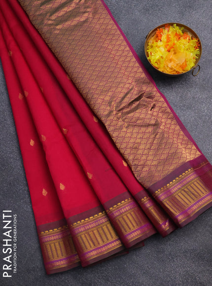 Gadwal silk cotton saree pink and dual shade of green with zari woven buttas and zari woven border