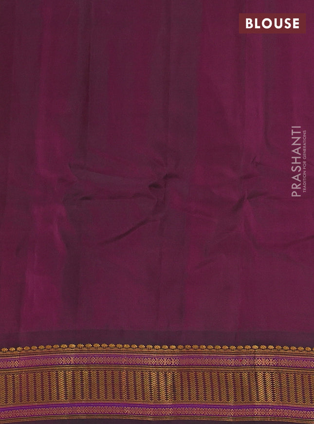 Gadwal silk cotton saree pink and dual shade of green with zari woven buttas and zari woven border
