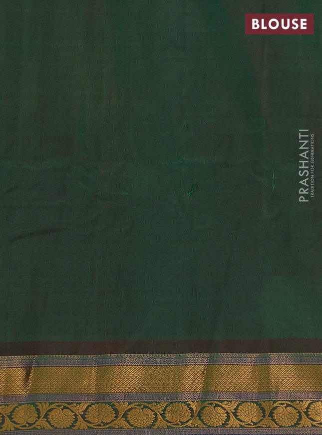 Gadwal silk cotton saree green shade and dual shade of greenish maroon with allover zari woven paisley buttas and zari woven border