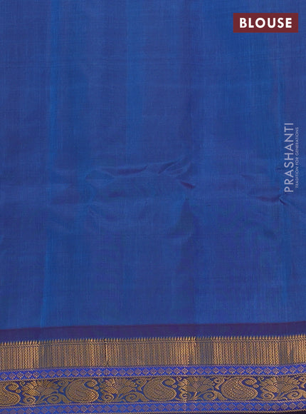 Gadwal silk cotton saree cs blue and dual shade of maroon with zari woven buttas and zari woven border