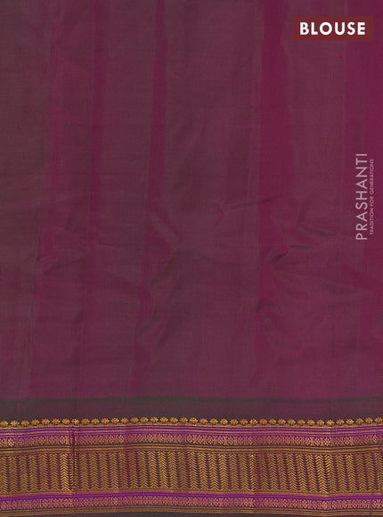 Gadwal silk cotton saree pink and dual shade of green with zari woven buttas and zari woven border