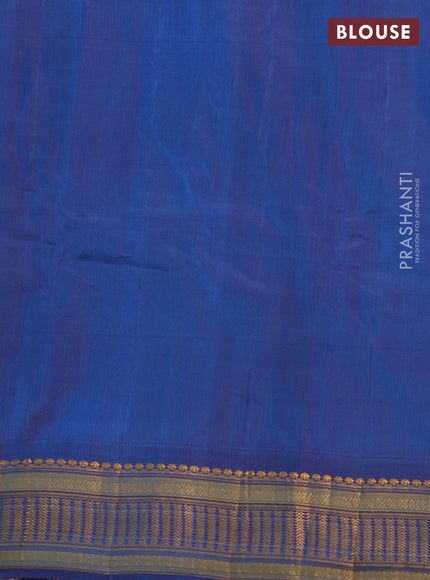 Gadwal silk cotton saree cs blue and dual shade of maroon with zari woven buttas and zari woven border