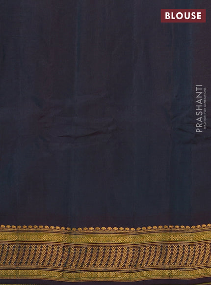 Gadwal silk cotton saree cs blue and dual shade of maroon with zari woven buttas and zari woven border