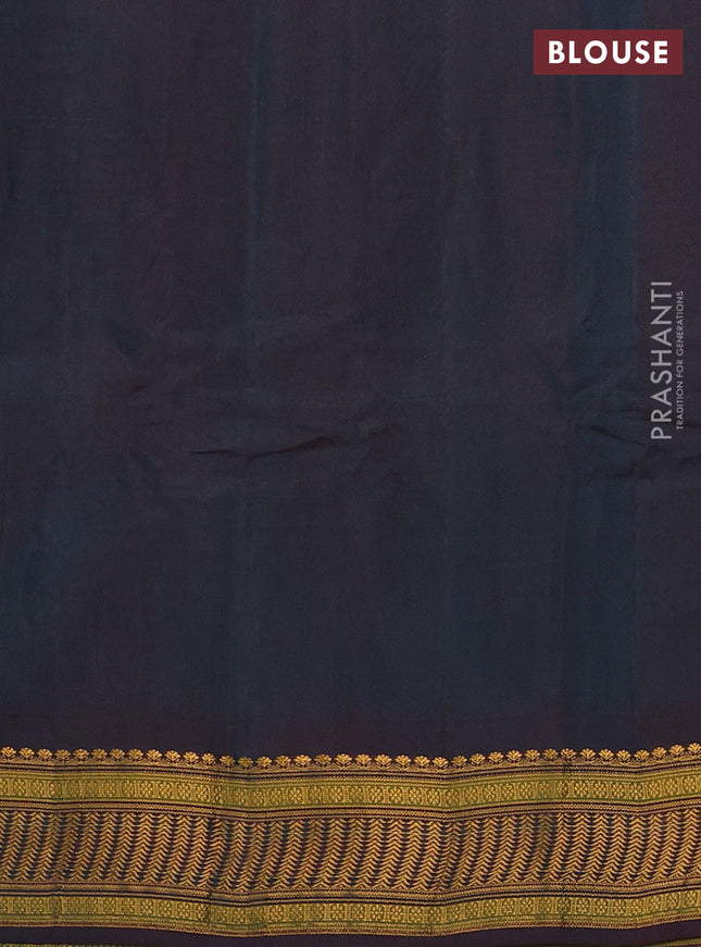 Gadwal silk cotton saree cs blue and dual shade of maroon with zari woven buttas and zari woven border