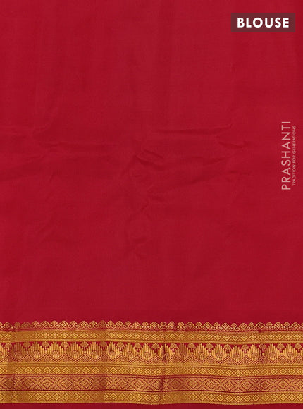 Gadwal silk cotton saree maroon and red with zari woven paisley buttas and zari woven border