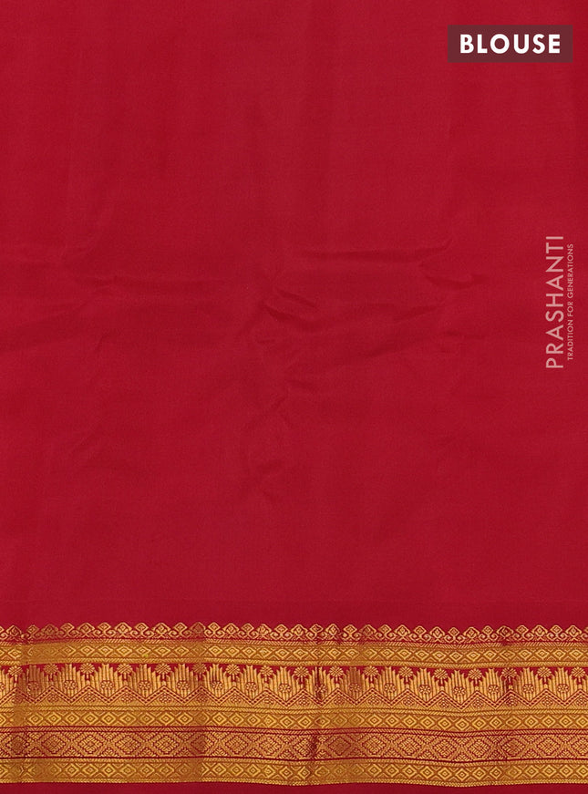 Gadwal silk cotton saree maroon and red with zari woven paisley buttas and zari woven border