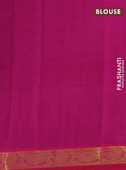 Silk cotton saree black and pink with plain body and zari woven border