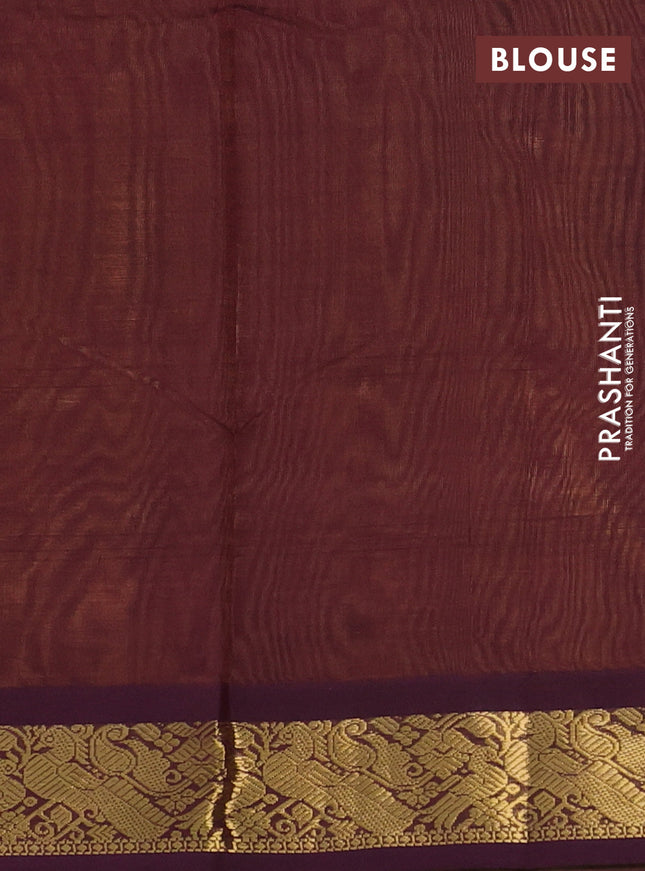 Silk cotton saree mango yellow and deep maroon with plain body and zari woven border