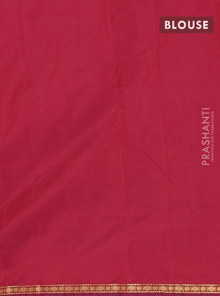 Arani semi silk saree dual shade of maroon with plain body and small zari woven border
