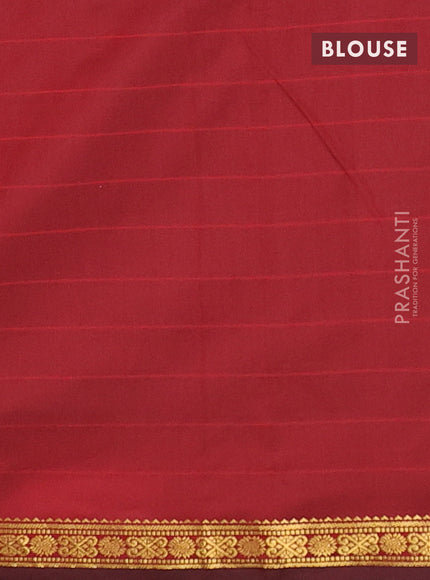 Arani semi silk saree maroon with plain body and zari woven border