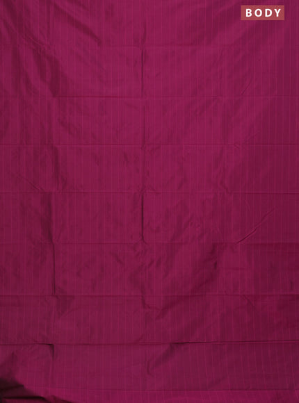 Arani semi silk saree purple with plain body and zari woven border